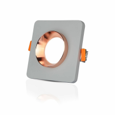 V-tac GU10 LED spotlámpa keret, szürke+rózsaarany fix lámpatest - SKU 3118 világítás