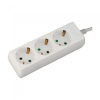 V-tac Hosszabbító 3-as elosztóval (3 földelt) fehér, 1.5m vezetékkel