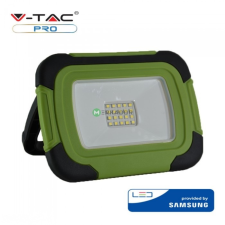 V-tac IP44 10W Samsung chipes, akkumulátoros hordozható LED reflektor - 503 kültéri világítás