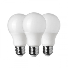 V-tac LED lámpa , égő , körte , E27 foglalat , 11 Watt , természetes fehér , 3 darabos csomag izzó