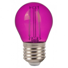 V-tac LED lámpa , kisgömb , izzószálas hatás , E27 foglalat , G45 , 2 Watt , rózsaszín világítás