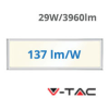 V-tac LED panel (1200 x 300mm) 29W - természetes fehér (137lm/W)