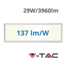 V-tac LED panel (1200 x 300mm) 29W - természetes fehér (137lm/W) világítás