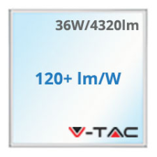 V-tac LED panel (595 x 595mm) 36W - hideg fehér, Backlit, süllyeszthető / falon kívüli világítás