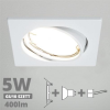 V-tac LED spot szett: fehér bill. keret, négyzet + 5 Wattos, természetes fehér GU10 LED lámpa + GU10 csatlakozó (kettesével rendelhető)