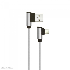 V-tac Micro USB szövet kábel 1m szürke 2,4A Diamond széria - 8636 mobiltelefon kellék