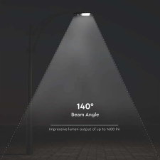 V-tac napelemes utcai LED lámpa, térvilágító lámpatest 15W természetes fehér - SKU 8549 kültéri világítás