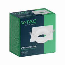 V-tac négyzet GU10 LED spotlámpa keret, fehér lámpatest - SKU 10297 világítás