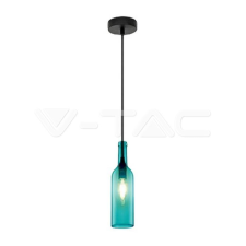 V-tac Palack üveg csillár (E14)- 1 égős- kék színű búra világítás