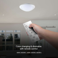 V-tac Phantom 40W mennyezeti LED lámpa, változtatható szinhőmérséklettel - SKU 23593 világítás