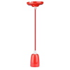 V-tac Porcelán lámpa függeszték, E27, piros, V-TAC, 3807