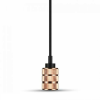 V-tac retró stílusú, alumínium függőlámpa E27 foglalattal - rózsaarany - SKU 3815
