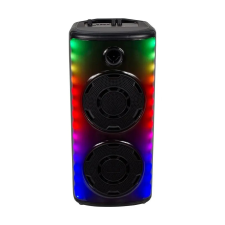 V-tac Soundor 30W Bluetooth hordozható hangszóró LED világítással, 2x8 inch, mikrofonnal - SKU 7677 hordozható hangszóró