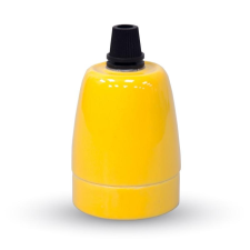V-tac Színes porcelán foglalat E27 sárga villanyszerelés
