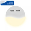 V-tac V-TAC Éjszakai irányfény LED lámpa (0.45W - kör) 2db USB csatlakozóval, meleg fehér, Samsung Chip