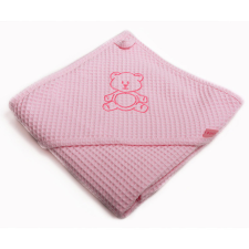  Vaganza fürdõlepedõ Waffle 70X70cm rózsaszín hímzett maci babatörülköző, kifogó