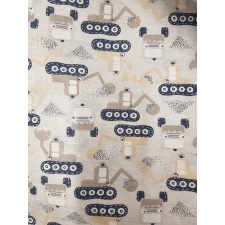 Vaganza Mintás Pamut babatakaró 70x90 - Munkagép/Szürke babaágynemű, babapléd