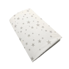 Vaganza Pamut Gumis Stretch Lepedő Mintás 60x120cm / 70x140cm – Szürke Csillagos babaágynemű, babapléd