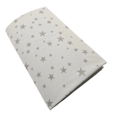 Vaganza Pamut Gumis Stretch Lepedő Mintás 80x160 cm - Szürke csillagos babaágynemű, babapléd
