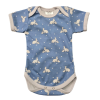 Vaganza Rövid ujjú, békanyakú body - Kék Nyuszi/50 (Több méret)