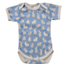 Vaganza Rövid ujjú, békanyakú body - Kék Nyuszik/50 (Több méret)