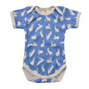 Vaganza Rövid ujjú, békanyakú body - Kék Ugró nyuszi/68