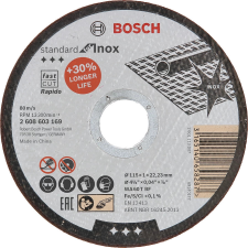  VÁGÓKORONG FÉMRE INOX BOSCH 2608603169 115*1,0*22MM RAP. zár és alkatrészei