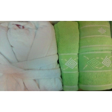  Valentini fürdőköpeny Fehér XL méretű plusz törölközőkészlet 3 db. Zöld lakástextília