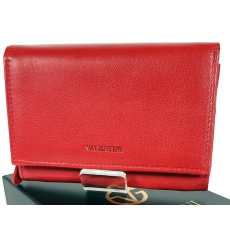 Valentini piros, közepes , belső zippes női bőr pénztárca 306-884