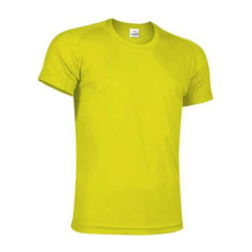 Valento RESISTANCE lélegző, unisex, rövid ujjú technikai póló, Neon Yellow-S