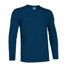 Valento TIGER, unisex hosszú ujjú pamut póló, Orion Navy Blue-XL férfi póló