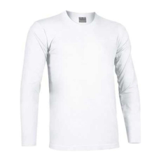Valento TIGER, unisex hosszú ujjú pamut póló, White-M