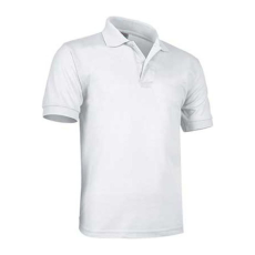 Valento ULISES, rövid ujjú, unisex galléros póló, White-S