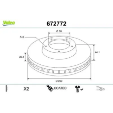 Valeo féktárcsa 672772 autóalkatrész