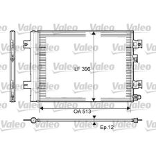 Valeo Kondenzátor, klíma VALEO 814077 kondenzátor