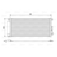 Valeo kondenzátor, klíma VALEO 822592 autóalkatrész