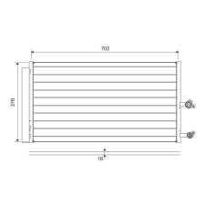 Valeo kondenzátor, klíma VALEO 822645 autóalkatrész