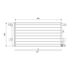 Valeo kondenzátor, klíma VALEO 822650 autóalkatrész