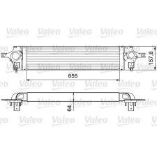 Valeo töltőlevegő-hűtő VALEO 818358 autóalkatrész