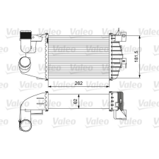Valeo töltőlevegő-hűtő VALEO 818627 autóalkatrész