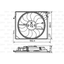 Valeo ventilátor, motorhűtés VALEO 696881 autóalkatrész