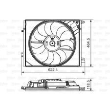 Valeo ventilátor, motorhűtés VALEO 696882 autóalkatrész
