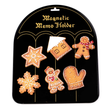 Valex Decor 6db.-os mágnes tábla 6.3 x 6.3cm-es polirezin mézeskalács figurákkal karácsonyi dekoráció