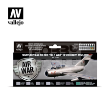 Vallejo Model Air -Soviet/Russian colors “Cold War” Silver Darts 1950-1980 - festékszett 71610 hobbifesték