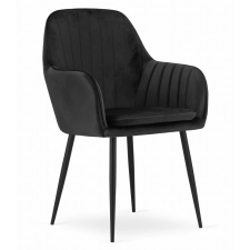  Valora LUGO szék, fekete bársony, ergonomikus kialakítás, nappaliba bútor