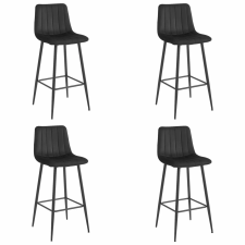  Valora POZZA szék, fekete bársony, ergonomikus kialakítás, konyhai használatra, 4 db bútor
