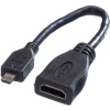 Value HDMI Csatlakozókábel HDMI-A alj, HDMI mikro D dugó 0.15 m Fekete 11.99.5584 Árnyékolt HDMI kábel (JAB-2198142)
