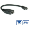 Value HDMI Csatlakozókábel HDMI-A alj, HDMI mini C dugó 0.15 m Fekete 11.99.5586 Árnyékolt HDMI kábel (11.99.5586)