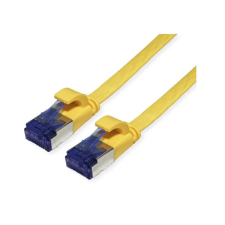 Value Kábel FTP CAT6a lapos kivitel 0,5m, sárga kábel és adapter