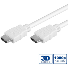 Value Kábel HDMI Ethernet M/M, fehér, 10.0m kábel és adapter